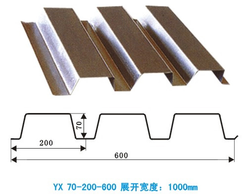 YX70-200-600压型钢板